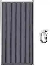 Door Curtain, Soundproof and Windproof Door Blanket, Winter Door Curtain, Privacy Protection, Temporary Door Thermal Curtains with Hook(Grey,220 * 90cm/87 * 35in)