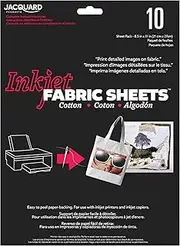 Jacquard Ink Jet Fabric 8.5'' x 11'' Cotton Sheets (10 Pack)