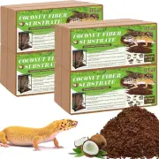 8Pack Compressed Coconut Fiber Substrate for Reptile Natural Premium Coconut Hus