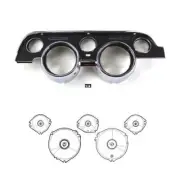 New 1968 Instrument Bezel & Lens Kit Standard Black with Tach (for: Ford)