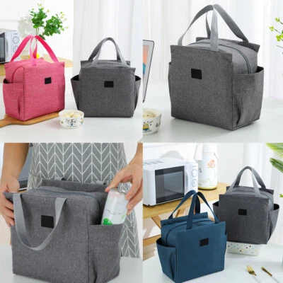 US 1 Pc Insulated Lunch Bag Thermo Cooler Hot Cold Box Kids Adults Work Office