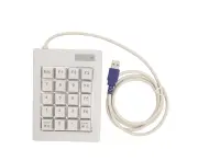 Numeric Keypad 20 Keys Silent Mechanical Black Axes Mini Numeric Keypad for Office Accounting Securities Bank