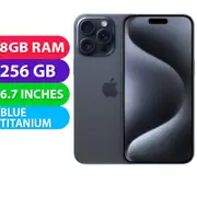 Apple iPhone 15 PRO MAX (256GB, Blue) - Refurbished (Excellent)