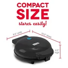 DASH Express 8” Waffle Maker for Waffles Hash Browns + other Breakfast- Black