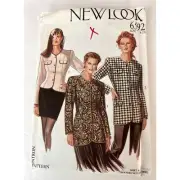 6592 NEW LOOK Sew Pattern 1980s Lined Collarless Princess Seam Jacket Sizes 8-20