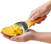 Mango Splitter,Mango Slicer Stainless Steel Blade Fruit Divider Ergonomic Rubber Grip Handle Non Slip Extra Large Mango Cutter Divider