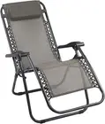 Zero Gravity Portable Reclining Lounge Folding Outdoor Camping Beach Chair Beige