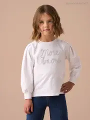 Angel & Rocket White Erin Sequin Slogan Top (AN7756) | $37 - $46