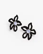 Multi Colour Felt Flower Earrings