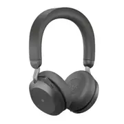 Jabra Evolve2 75 USB-A Link380a MS Stereo Stand Black, 8-Mic Technology, 36 Hours Battery & Fast Charge, Dual-Foam Tech, Discreet Hide-Away Boom Arm