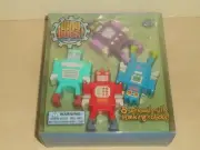 Vintage Robot Toys DING BOTS 8 pc. Outer Space Stacking Robots 3" CLUB EARTH Nos