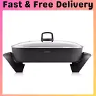 Sunbeam Electric Frypan DuraCeramic Non Stick 2400w Extra Large Cookware Black