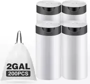 2 Gallon Drawstring Trash Bags,Small Kitchen Garbage Bags Strong Small Trash Bag