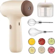 Hand Mixer Electric Handheld - Electric Whisk User-Friendly Stick Blender | Exquisite Design Multi-Functional Blenders For Kitchen, Peppers, Minced Meat, Eggs
