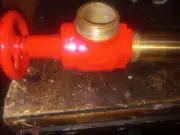 Fire Hydrant Valve/Utility Valve 1 1/2 Fire Hose Fitting, Polished Brass Riser,