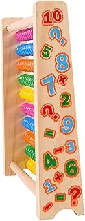 Kisangel Counting Aid for Boys and Girls Wooden Abacus Rack 10 Levels Math Learning Toy Early Education