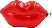 Lip Shaped Flask 5oz Flask Stainless Steel Flask for Outdoor BBQ Backpacking Red, 6.5x12.5x3.8cm