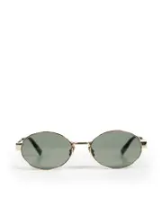 Green Oval Frame Sunglasses
