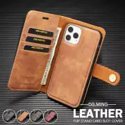 For iPhone 15 14 13 12 11 Pro Max XS SE/8/7 2in1 Case Leather Wallet Flip Cover