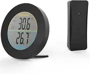 Weather Station Wireless Indoor Outdoor Thermometer, Weather Thermometer with Colorful Display Calendar and Backlight, Range with Wireless Remote Sensor