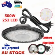 UFO LED High Bay Light 500W Warehouse Industrial Shed Factory Lamp Farm AU Plug
