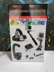 Sunpak Action Camera Accessory Kit - 8 Piece Set Go-Pro Nikon and Sony NEW