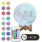 3D Moon Lamp Touch Moonlight LED Night Lunar Light 16 Color USB Changing
