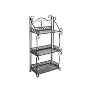 1 Piece 3 Tiers Folding Storage Shelf Nordic Minimalist Multifunctional Bookshelf Storage Racks Holders for Office Home Bedroom Bathroom Kitchen