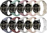 [HQzon] 18mm Slim Silicone Watch Bands Compatible with Garmin Venu 3s/Venu 2s/Vivoactive 4s/Vivomove 3s/Forerunner 255s/Forerunner 265s, Quick Release Thin Soft Sport Strap for Women Men (10 Pack)