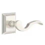 Emtek Cortina Door Lever Privacy Set Wilshire Rosette Satin Nickel
