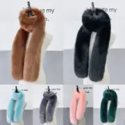 Womens Faux Fur Scarf Long Soft Collar Shawl Wrap Stole Fluffy Furry Warm
