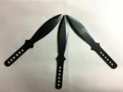 Black Throwing Ninja Knife 3PCS Full Tang /w Sheath