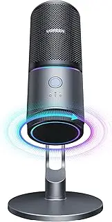 UGREEN Condenser Microphone for PC, USB Mic with RGB Lights, Mute Button, 24bit/96kHz, Cardioid Polar Pattern, Volume Control, for Streaming, Gaming, Podcasting, Recording, Laptop, PS5