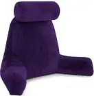 Husband Pillow XXL Reading Pillow for Bed Backrest with Arms - Purple - Adult...