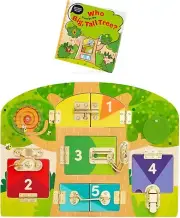 Battat Education Wooden Latches Board- Sensory Activity Toy for Kids, Open Box