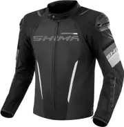 SHIMA Solid 2.0 waterproof Motorcycle Textile Jacket, black-white, Size 4XL for Men Black White