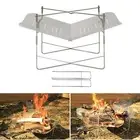 Camping Fire Pit Grill Rack Stable Multiuse Cooking Detachable Pot Stand