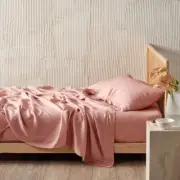 Linen House Nimes Rosette Linen Sheet Set King Bed 50cm Size