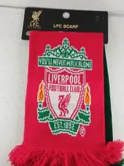 Liverpool Soccer Football Club Carlsberg Red & Green Scarf 100% Official LCF