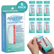 6-Pack ProxySoft Periodental Floss for Bridges, Dental Floss Threader for Braces