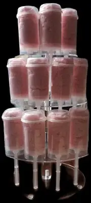 30 Baby Girl Baby Shower Favors Pink Cotton Candy Push Up Pops With Stand