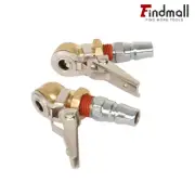 2pc Ball Tire Valve Stem Lock On Clip Inflator Air Tyre Chuck Steel Fitting NEW