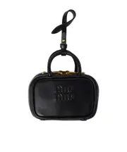 Leather micro bag One size black