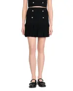 Sandro Double Breasted Ruffle Mini Skirt