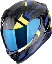 Scorpion EXO-520 Evo Air Sensus Helmet, black-blue-yellow, Size 2XL for Men Black Blue Yellow