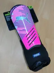 Puma Shinguard & Ankle Sock Pink & Purple Soccer Youth M Brand New NWT