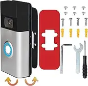 Doorbell Apartment Door Mount | Adjustable Adhesive Doorbell Bracket,Ring No-Drill Mount, Stable Mounting Bracket for Door, Rental, Workplace Security