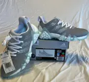 NWOB ADIDAS WOMEN CODECHAOS 22 SPIKELESS GOLF GX3933 GRAY SILVER GREEN SZ 6