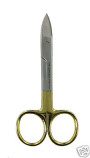 CROWN SCISSORS CURVED 10.5CM, SERRATED (ITEM#:4602TC)