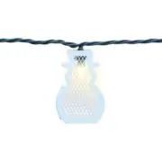 WHITE SNOWMEN CHISTMAS NOVELTY STRING LIGHT SET 10 COUNT